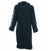 Navy Hooded Bath Robe