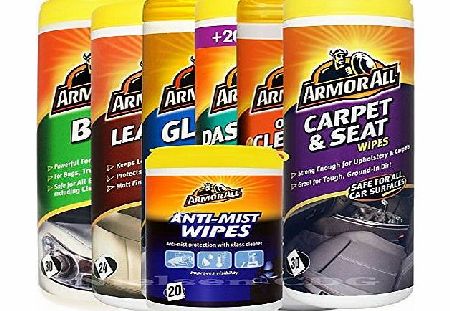 Armorall Bug, Leather, Glass, Anti-Mist , Matt Dash, Orange Cleaning & Carpet & Seat Wipes