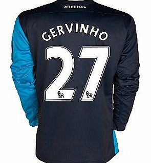 Nike 2011-12 Arsenal Long Sleeve Away Shirt (Gervinho