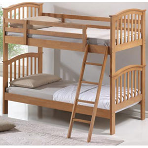 Oak 3FT Single Wooden Bunk Bed