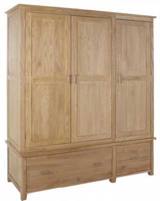 WARDROBE TRIPLE 2 DRAWERS DEVONSHIRE