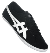 ASICS Biku Black and White Canvas Trainers