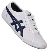 Asics Biku CV White and Medieval Blue Trainers