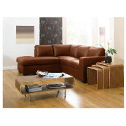 Left Hand Corner Leather Sofa, Cognac