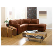 Right Hand Corner Leather Sofa, Cognac