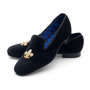 Men` Embroidered Velvet Slipper