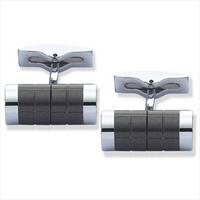 Aston Brown Dark Grey Cufflinks by