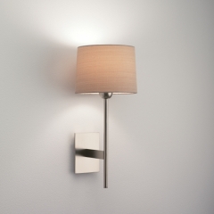 Lloyd Nickel Wall Light with Grey Shade