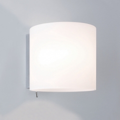 Luga Switched White Glass Wall Light