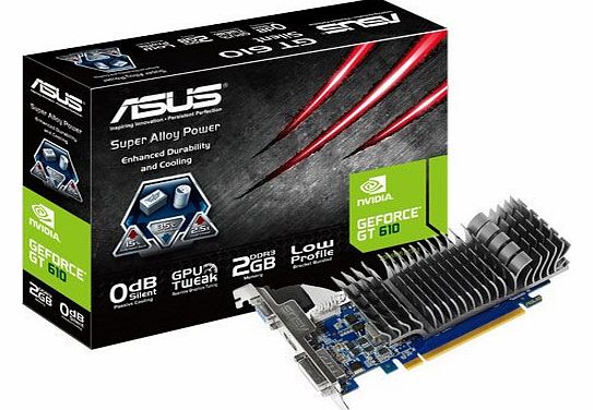  GeForce GT 610 Silent Nvidia Graphics Card (2GB DDR3, PCI Express 2.0, HDMI, DVI-I, VGA, Low Profile Design, 0dB Silent Cooling)