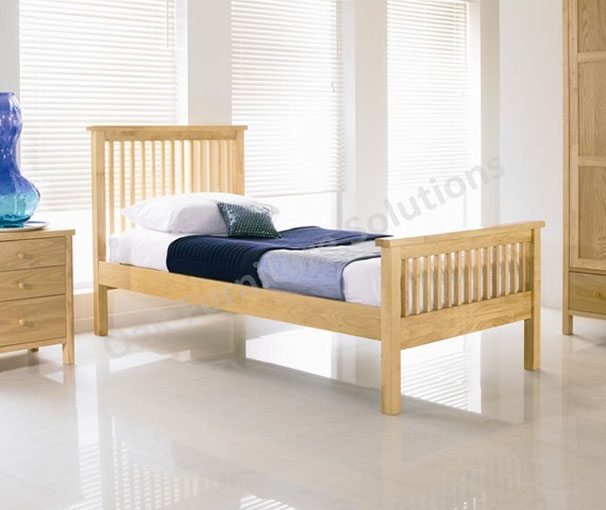 Natural Bedstead - 90cm -Single (Sprung