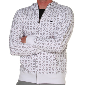 Allover Zip hoody - White