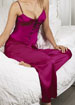 Silk with Contrast Trim lace-up camisole pyjama set