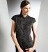 Spot Print Pleated Blouse