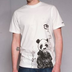 Mens Avalaan Peace Panda Tee White