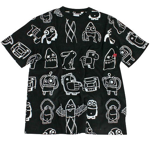 Mens Avalaan Robot Vs Bullit Tee Black