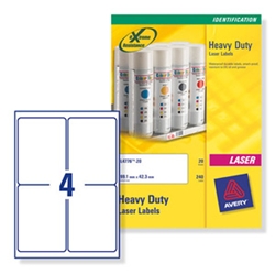 Heavy Duty Labels 99.1x139mm White Ref