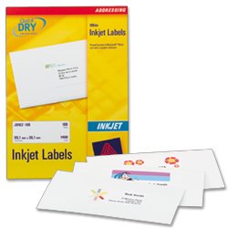 Avery Inkjet Labels 64 x 34mm 24 Labels Per