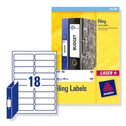 Laser Labels for Ring Binder 100x30mm Ref