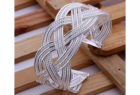 awhao-2008 New Fashion Jewelry Classic 925 Beautiful Womens Silver Plating Jewelry Bracelets Chain (LKNSPCB033)