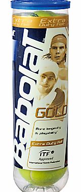 Gold Tennis Balls, Pack of 4