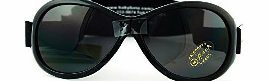 Baby Banz Kidz Banz BL Black Retro Banz 2-5 years Wrap Sunglasses Size Junior