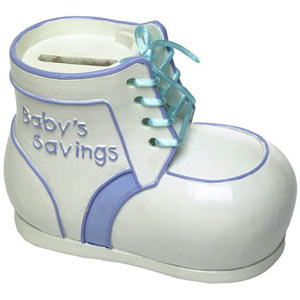 Boy Bootie Money Box