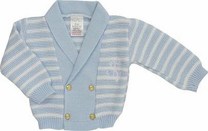 Smart Baby Boys Nautical Cardigan - Light Blue - 3-6 Months