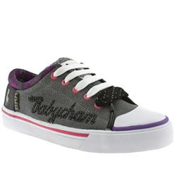 Female Babycham Basic Lace Grunge Fabric Upper in Grey