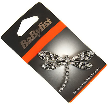 Large Diamonte Dragon Fly Hair Clip