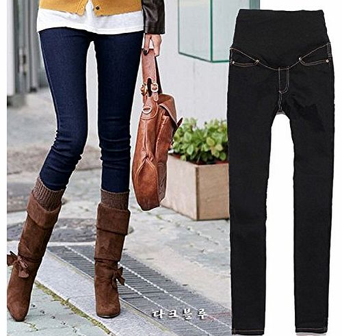 LADIES WOMEN FASHIONABLE SKINNY MATERNITY JEANS BLUE SIZE 8 10 12 14 (XXl - Size 14)