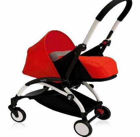 YoYo 0m+ Pram Red With White Frame 2014