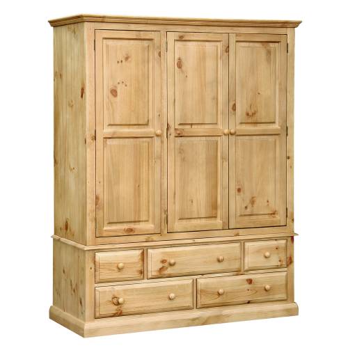 Badger Pine Triple Wardrobe