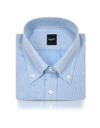 Blue Fine Lines Italian Button Down Dress Shirt