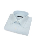 Classic Light Blue Cotton Italian Dress Shirt