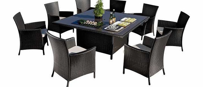 Bali 8 Seater Rattan Effect Patio Furniture Set