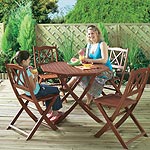 Balmoral 5-Piece Folding Table & Folding Chair Set