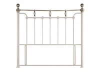 Clifton 3 Single Ivory Metal Headboard