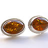 Amber Silver Earrings