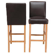 Barstool, Oak & Brown PU