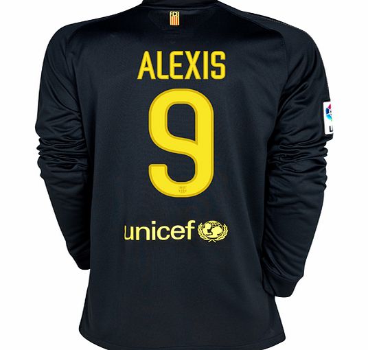 Nike 2011-12 Barcelona Nike L/S Away Shirt (Alexis 9)