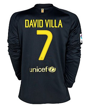 Nike 2011-12 Barcelona Nike L/S Away Shirt (David