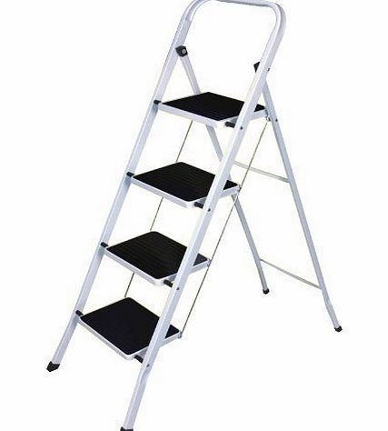 BARGAINS-GALORE 4 TREAD SAFETY NON SLIP FOLDING STEP LADDER STEPLADDER