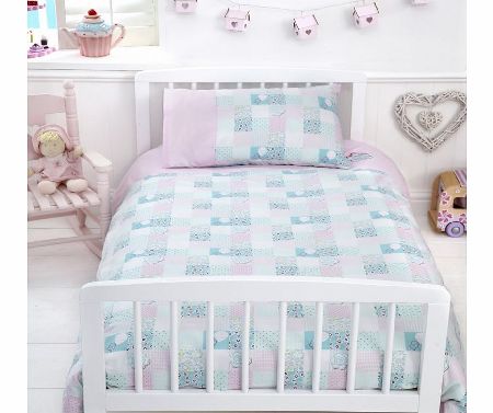 Cot Bed Duvet Cover  Pillowcase Set-Tweet