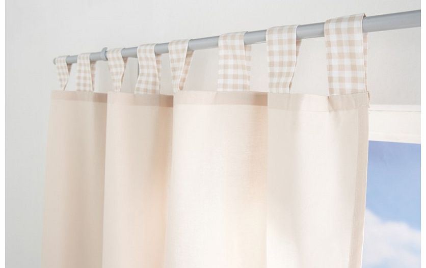 Tab Top Curtain-Cream/Beige Gingham (2013)