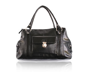 Classy Lock Trim Shoulder Bag