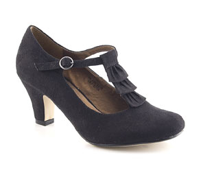 Court Shoe With Frill Trim - Junior