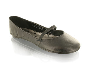 Barratts Fabulous Ballerina Shoe With Elastic Bar Detail