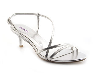 Kitten Heel Strappy Sandal - Size 10 -11