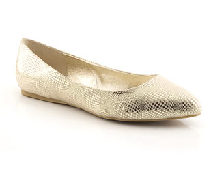 Metallic Ballerina With Pointed Toe - Sizes 1-2